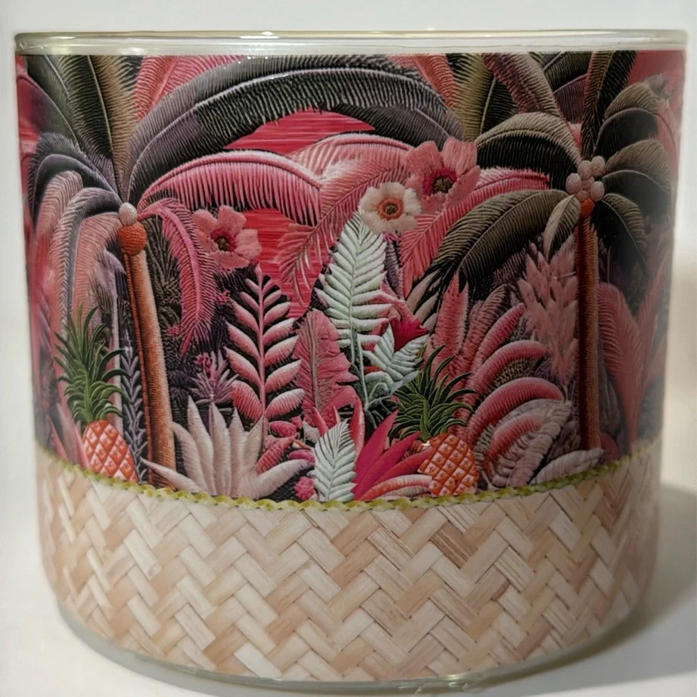 Bath & Body Works Pink Pineapple Sunrise 3 Wick Candle With Decorative Lid
